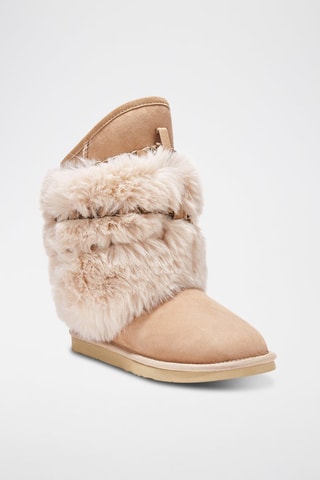 Botas de piel ovina - Beige