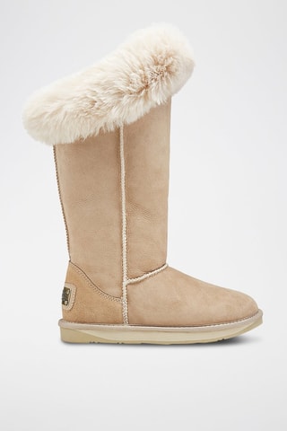 Botas de piel ovina - Beige