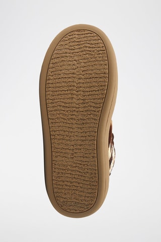 Botas de piel ovina con plataforma - Marrón