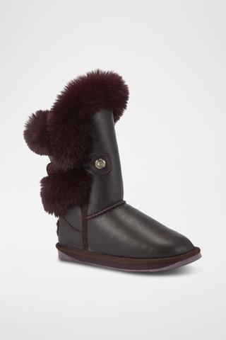 Botas de piel ovina - Marrón oscuro