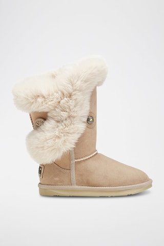 Botas de piel ovina - Beige