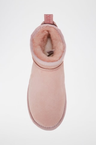 Botines de piel ovina nobuk forrados - Rosa