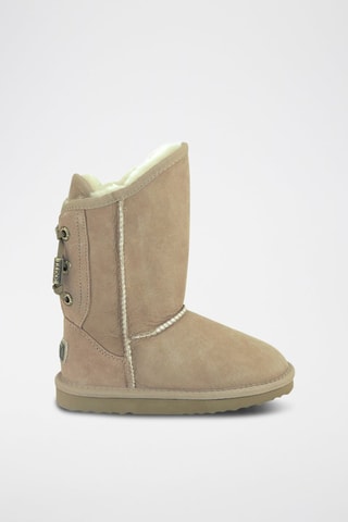 Botines de piel ovina nobuk forrados - Beige