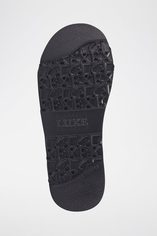 Botines Chelsea de piel ovina nobuk forrados con plataforma - Negro