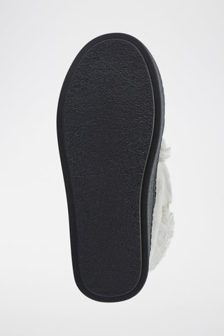 Botines de piel ovina nobuk forrados con plataforma - Gris claro