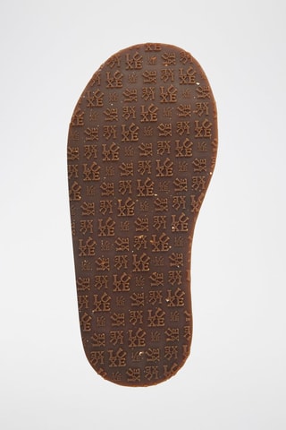 Botines de piel ovina nobuk forrados con plataforma - Negro