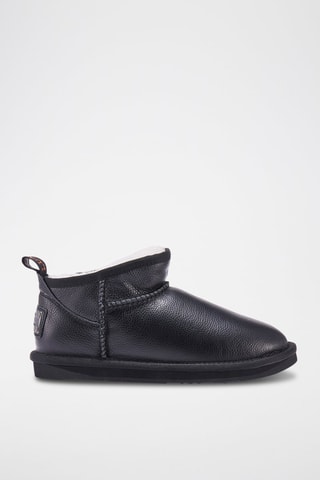 Botines de piel ovina forrados - Negro