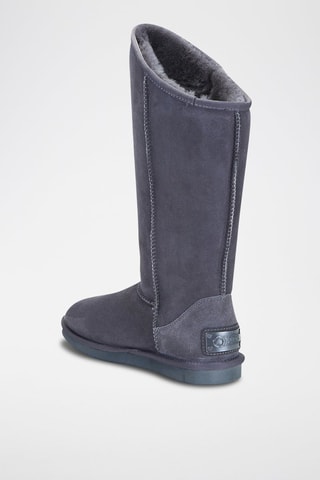 Botines de piel ovina forrados - Gris oscuro