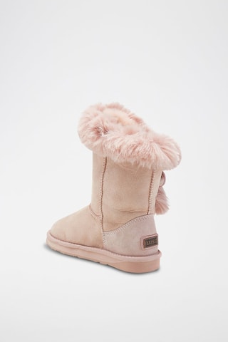 Botines de piel ovina nobuk forrados - Rosa