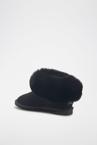 Botines de piel ovina nobuk forrados - Negro