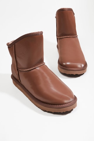 Botines de piel - Camel