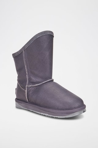 Botines de piel ovina forrados - Gris oscuro