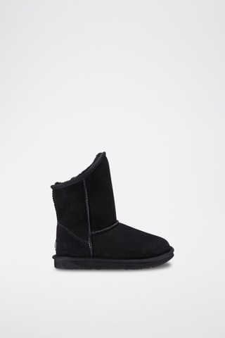 Botines de piel ovina nobuk forrados - Negro