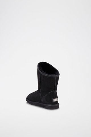 Botines de piel ovina nobuk forrados - Negro