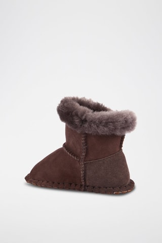 Botines de piel ovina forrados - Marrón