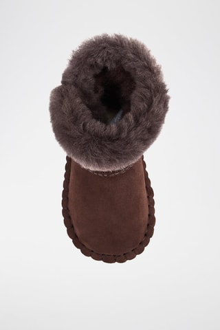 Botines de piel ovina forrados - Marrón