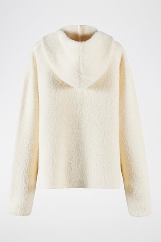 Chaqueta con capucha de punto - Crudo