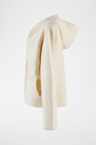 Chaqueta con capucha de punto - Crudo