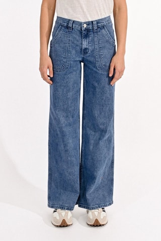 Jeans wide legs - Blauw