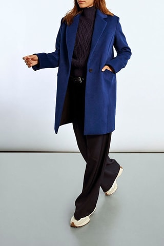 Manteau en laine - Bleu marine - Lili Sidonio