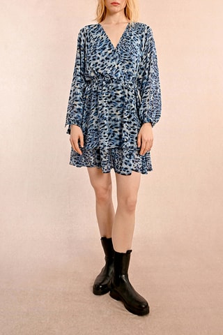 Vestido evasé - Azul - Molly Bracken