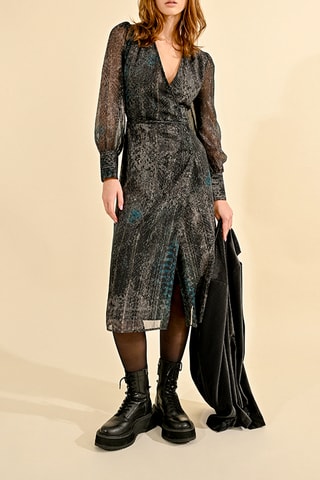 Vestido cruzado - Negro - Molly Bracken