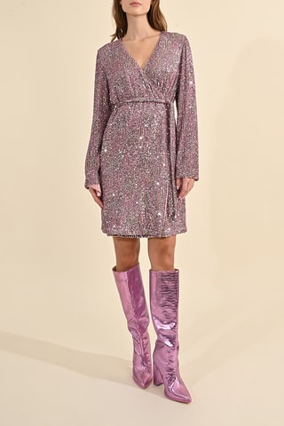 Vestido cruzado - Lila - Molly Bracken