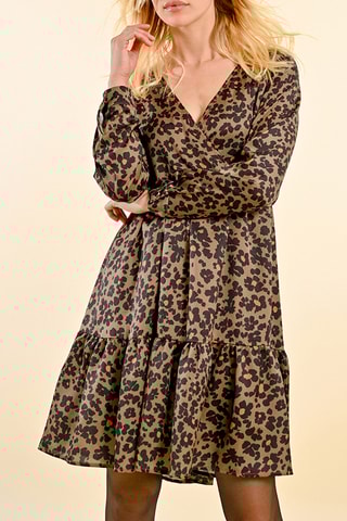 Vestido evasé - Caqui - Molly Bracken