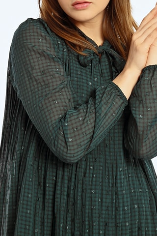 Vestido plisado - Verde oscuro - Lili Sidonio