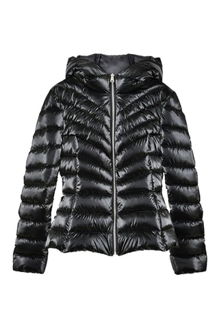 Gewatteerde jas met capuchon - Zwart   - Molly Girl