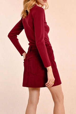 Rechte Rok - Bordeauxrood