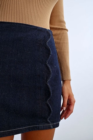 Rechte Rok - Donkerblauw - Lili Sidonio