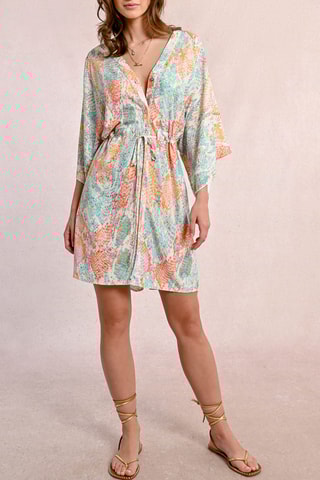 Blouse-jurk - Turquoise