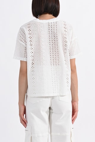 Top met Engelse borduursels - Wit - Lili Sidonio