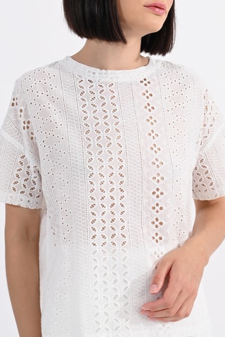 Top met Engelse borduursels - Wit - Lili Sidonio