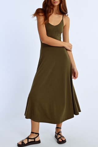 Lange Jurk - Kaki
