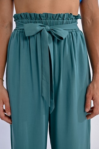 Pantalon taille haute - Vert