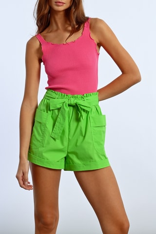 Short de tiro alto - Verde claro