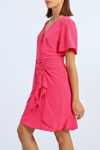 Vestido recto - Fucsia