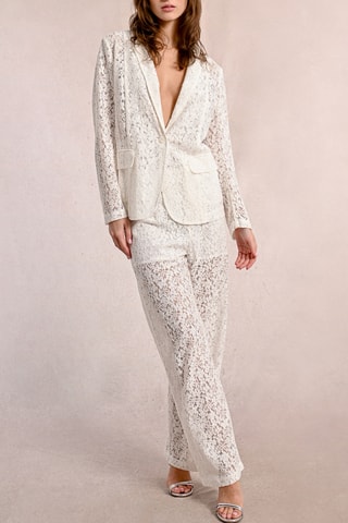 Pantalón de encaje - Blanco