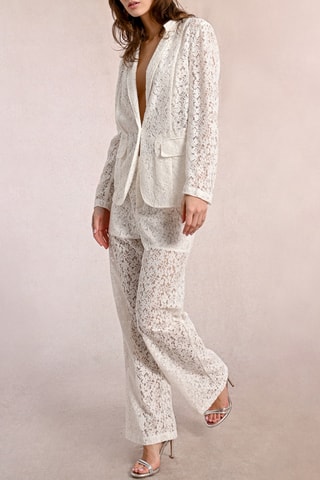 Pantalón de encaje - Blanco