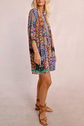 Trapezium Jurk - Oranje en Wit