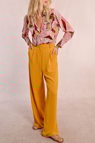 Pantalón de tiro alto - Mostaza