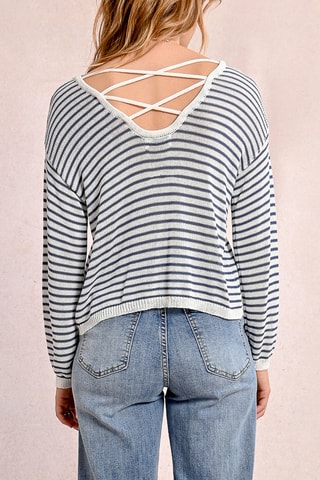 Jersey - Blanco y azul marino