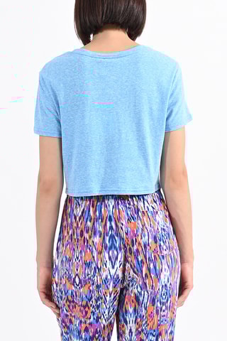 Camiseta cropped - Celeste - Lili Sidonio