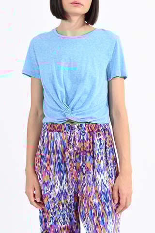 Camiseta cropped - Celeste - Lili Sidonio