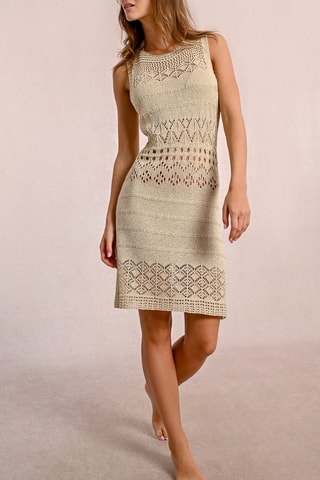 Vestido jersey - Beige
