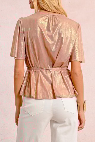 Blusa cruzada - Rosa claro