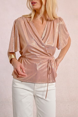 Blusa cruzada - Rosa claro