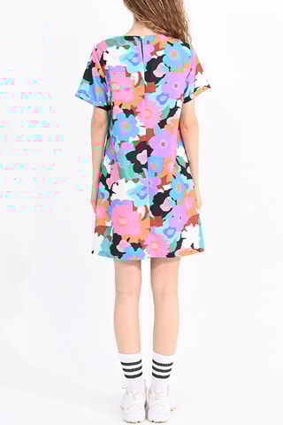 Vestido recto - Violeta y salmón - Lili Sidonio